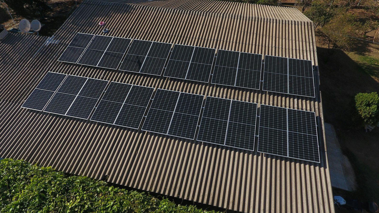 Panneaux photovoltaïques installés sur une toiture